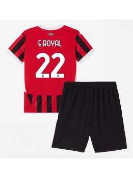 AC Milan Emerson Royal #22 Heimtrikotsatz für Kinder 2024-25 Kurzarm (+ Kurze Hosen)